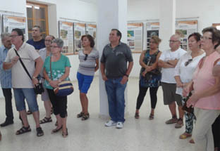 Un momento de la inauguración de la muestra en Sieteaguas.